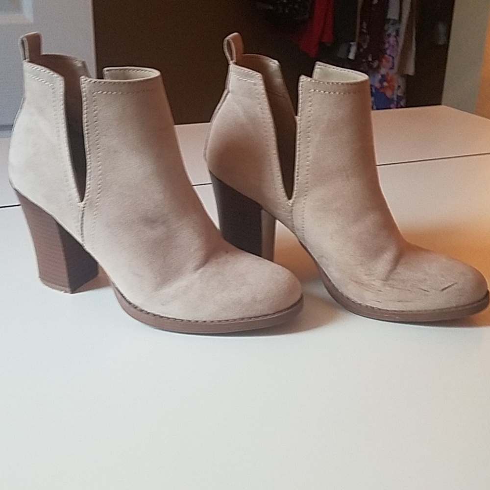 Beige booties
